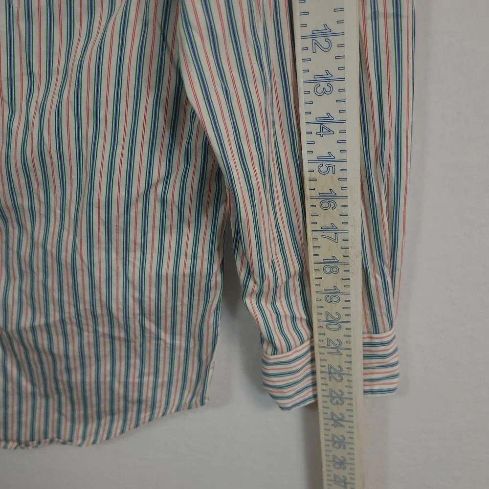 Polo Ralph Lauren Button Down Shirt Mens 16 32/33 Striped Regent Classic